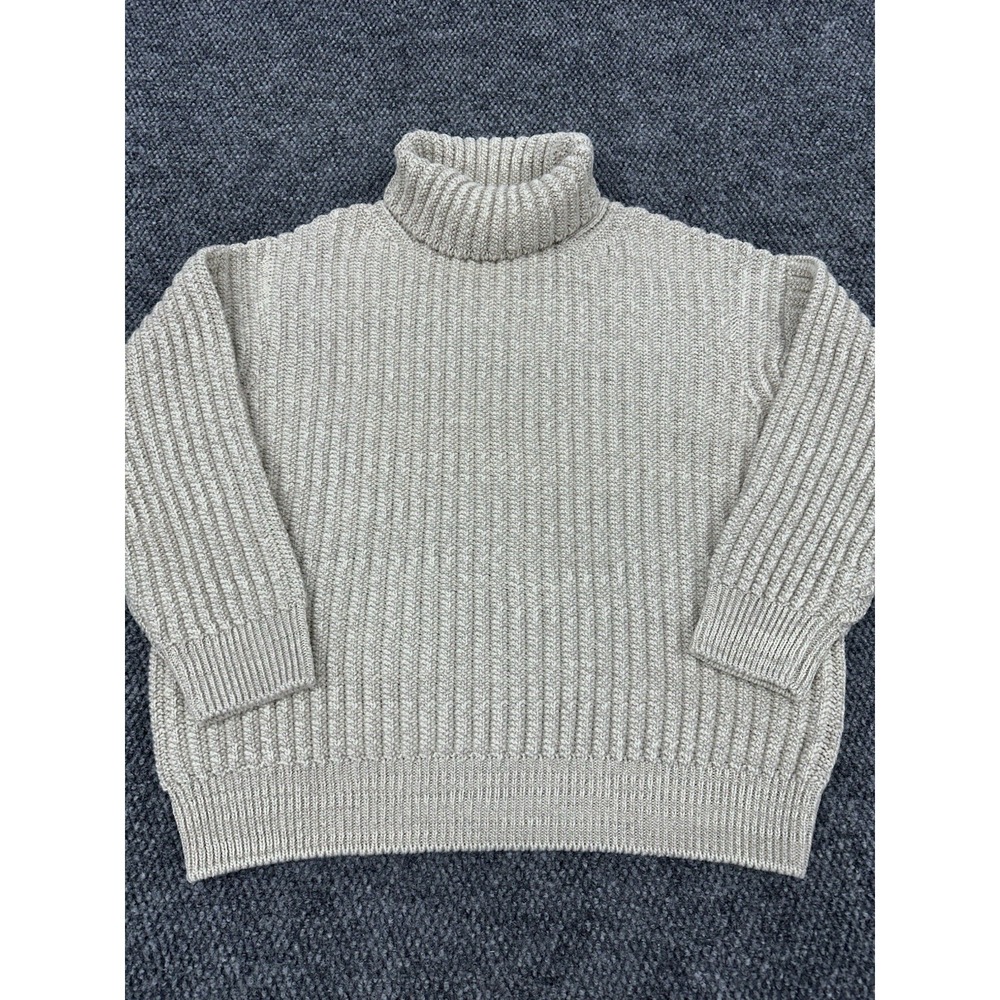 visvim Amplus Knit Turtleneck Sweater Wool Linen Ivory Pullover Size 1